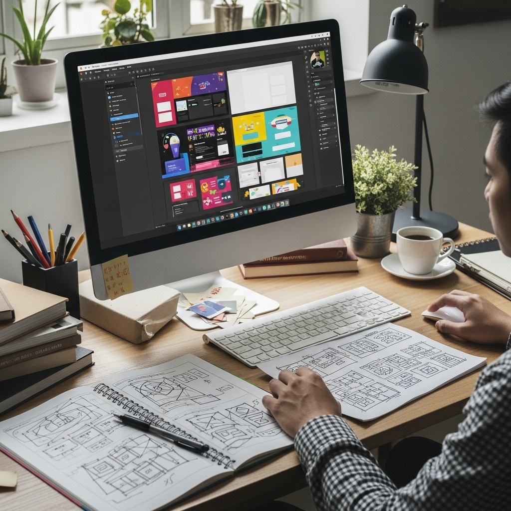 Conception du design et ergonomie du site.