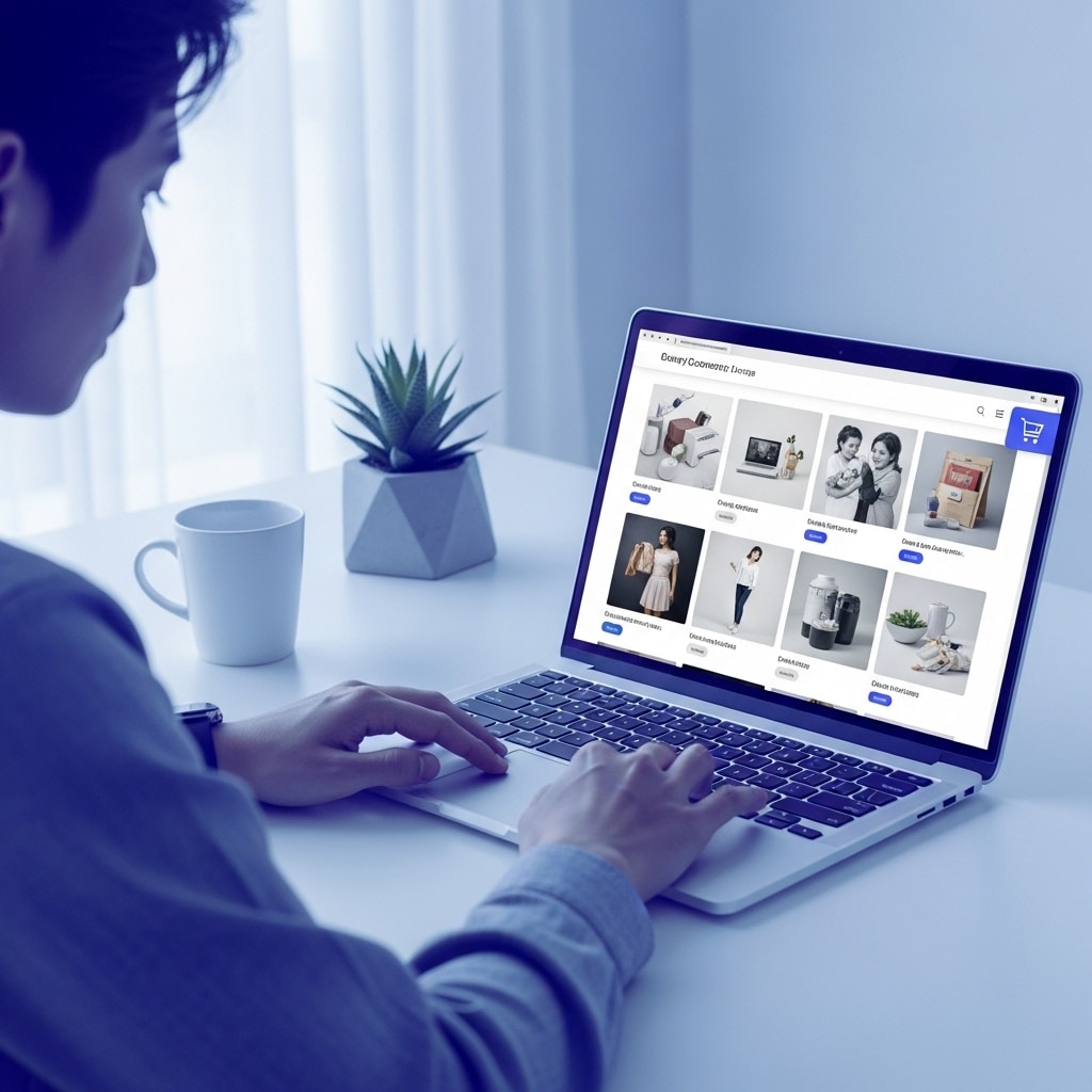 Exemple de boutique en ligne professionnelle avec catalogue produits et panier d’achat.